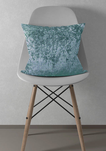 Blue Crushed Velvet Cushion Covers | CovermyCushion 45x45cm / Teal / No thanks - cover only